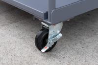 【販売終了】【新品】天使のカゴ台車Light　ブルーグレー　W850×D650×H1100　アルミ製　耐荷重200kg　両面折りたたみ式【軽量・小型カゴ台車】