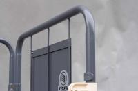 【販売終了】【新品】天使のカゴ台車Light　ブルーグレー　W850×D650×H1100　アルミ製　耐荷重200kg　両面折りたたみ式【軽量・小型カゴ台車】