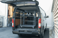 【販売終了】【新品】天使のカゴ台車Light　ブルーグレー　W850×D650×H1100　アルミ製　耐荷重200kg　両面折りたたみ式【軽量・小型カゴ台車】