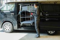 【販売終了】【新品】天使のカゴ台車Light　ブルーグレー　W850×D650×H1100　アルミ製　耐荷重200kg　両面折りたたみ式【軽量・小型カゴ台車】