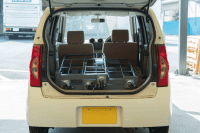 【販売終了】【新品】天使のカゴ台車Light　ブルーグレー　W850×D650×H1100　アルミ製　耐荷重200kg　両面折りたたみ式【軽量・小型カゴ台車】