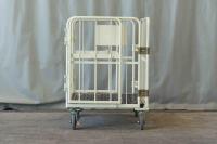 【販売終了】【新品】天使のカゴ台車BIG　アイボリー　W1100×D800×H1100　観音扉付き【軽量・小型カゴ台車】