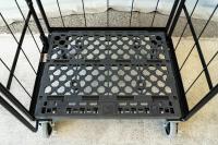 【新品】天使のカゴ台車　ブラック　W850×D650×H1100　両面折りたたみ式【軽量・小型カゴ台車】