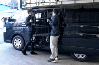 【新品】天使のカゴ台車　ブラック　W850×D650×H1100　両面折りたたみ式【軽量・小型カゴ台車】