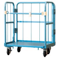 【販売終了】【新品】天使のカゴ台車Light（ライト）ミニ　パタメル　W710×D480×H850　耐荷重200kg　両面パタパタ折りたたみ式【軽量・超小型カゴ台車】【数量限定】