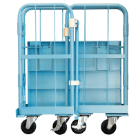 【販売終了】【新品】天使のカゴ台車Light（ライト）ミニ　パタメル　W710×D480×H850　耐荷重200kg　両面パタパタ折りたたみ式【軽量・超小型カゴ台車】【数量限定】