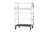 【受注生産品】俺のカゴ台車　アイボリー　W1100×D800×H1700　連結モデル（連結カゴ台車）【1ロット30台～】