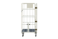 【受注生産品】俺のカゴ台車　アイボリー　W1100×D800×H1700　連結モデル（連結カゴ台車）【1ロット30台～】