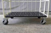 【受注生産品】俺のカゴ台車　アイボリー　W1100×D800×H1700　連結モデル（連結カゴ台車）【1ロット30台～】