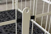 【受注生産品】俺のカゴ台車　アイボリー　W1100×D800×H1700　連結モデル（連結カゴ台車）【1ロット30台～】