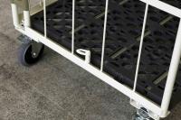 【受注生産品】俺のカゴ台車　アイボリー　W1100×D800×H1700　連結モデル（連結カゴ台車）【1ロット30台～】