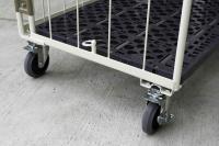 【受注生産品】俺のカゴ台車　アイボリー　W1100×D800×H1700　連結モデル（連結カゴ台車）【1ロット30台～】