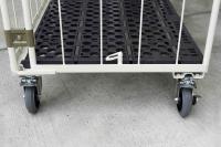 【受注生産品】俺のカゴ台車　アイボリー　W1100×D800×H1700　連結モデル（連結カゴ台車）【1ロット30台～】