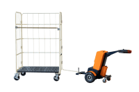 【受注生産品】俺のカゴ台車　アイボリー　W1100×D800×H1700　連結モデル（連結カゴ台車）【1ロット30台～】