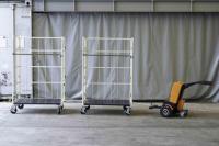 【受注生産品】俺のカゴ台車　アイボリー　W1100×D800×H1700　連結モデル（連結カゴ台車）【1ロット30台～】