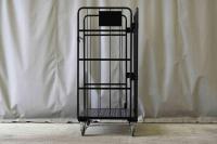 【販売終了】【新品】俺のカゴ台車　ブラック　W1100×D800×H1700　両面折りたたみ式【在庫限定品】