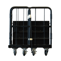 【販売終了】【新品】天使のカゴ台車mini　ブラック　W710×D480×H850　耐荷重200kg　両面折りたたみ式【軽量・超小型カゴ台車】【数量限定】