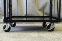 【販売終了】【新品】天使のカゴ台車mini　ブラック　W710×D480×H850　耐荷重200kg　両面折りたたみ式【軽量・超小型カゴ台車】【数量限定】