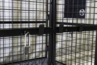 【新品】天使のセキュリティカゴ台車BIG　ブラック　W1100×D840×H1134　観音扉付き【軽量・小型カゴ台車】