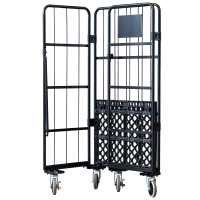 【新品】俺のカゴ台車　ブラック　W850×D650×H1700