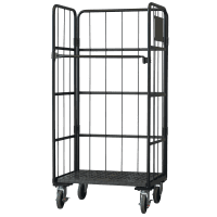 【新品】俺のカゴ台車　ブラック　W850×D650×H1700