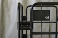 【新品】天使のカゴ台車Light　ブラック　W850×D650×H1100　アルミ製　耐荷重200kg　両面折りたたみ式【軽量・小型カゴ台車】