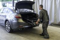 【新品】天使のカゴ台車Light　ブラック　W850×D650×H1100　アルミ製　耐荷重200kg　両面折りたたみ式【軽量・小型カゴ台車】