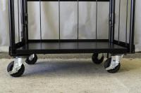 【新品】天使のカゴ台車mini Light　ブラック　W710×D480×H850　アルミ製　耐荷重200kg　両面折りたたみ式【軽量・超小型カゴ台車】【数量限定】