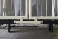 【販売終了】【新品】天使のカゴ台車　アイボリー　W850×D650×H1100　観音扉付き【軽量・小型カゴ台車】