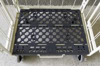 【販売終了】【新品】天使のカゴ台車　アイボリー　W850×D650×H1100　観音扉付き【軽量・小型カゴ台車】