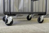 【新品】俺のカゴ台車　ブラック　W850×D650×H1700　タフキャスター仕様