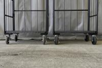 【新品】俺のカゴ台車　ブラック　W850×D650×H1700　タフキャスター仕様