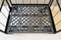 【新品】天使のカゴ台車　ブラック　W850×D650×H1100　タフキャスター仕様　両面折りたたみ式【軽量・小型カゴ台車】