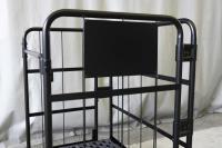 【新品】天使のカゴ台車　ブラック　W850×D650×H1100　タフキャスター仕様　両面折りたたみ式【軽量・小型カゴ台車】