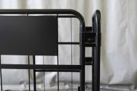 【新品】天使のカゴ台車　ブラック　W850×D650×H1100　タフキャスター仕様　両面折りたたみ式【軽量・小型カゴ台車】