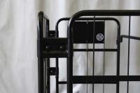 【新品】天使のカゴ台車　ブラック　W850×D650×H1100　タフキャスター仕様　両面折りたたみ式【軽量・小型カゴ台車】