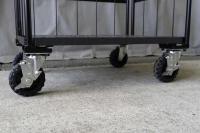 【新品】天使のカゴ台車　ブラック　W850×D650×H1100　タフキャスター仕様　両面折りたたみ式【軽量・小型カゴ台車】