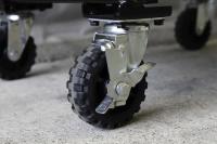 【新品】天使のカゴ台車　ブラック　W850×D650×H1100　タフキャスター仕様　両面折りたたみ式【軽量・小型カゴ台車】