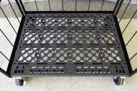 【新品】俺のカゴ台車　ブラック　W1100×D800×H1700　タフキャスター仕様