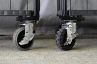 【新品】俺のカゴ台車　ブラック　W1100×D800×H1700　タフキャスター仕様