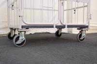 【新品】俺のカゴ台車　ベージュ　W1100×D800×H1700　上下観音扉付き【業界初の規格！】