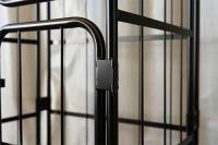 【新品】俺のカゴ台車　ブラック　W850×D650×H1700　上下観音扉付き【業界初の規格！】