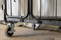 【新品】俺のカゴ台車　ブラック　W850×D650×H1700　上下観音扉付き【業界初の規格！】