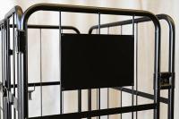 【新品】俺のカゴ台車　ブラック　W850×D650×H1700　上下観音扉付き【業界初の規格！】