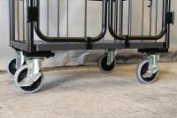 【新品】俺のカゴ台車　ブラック　W850×D650×H1700　上下観音扉付き【業界初の規格！】