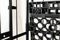 【新品】俺のカゴ台車　ブラック　W850×D650×H1700　上下観音扉付き【業界初の規格！】