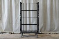 【新品】俺のカゴ台車　ブラック　W850×D650×H1700　上下観音扉付き【業界初の規格！】