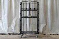 【新品】俺のカゴ台車　ブラック　W850×D650×H1700　上下観音扉付き【業界初の規格！】