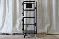 【新品】俺のカゴ台車　ブラック　W850×D650×H1700　上下観音扉付き【業界初の規格！】