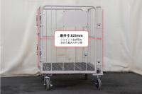 【新品】天使のカゴ台車BIG　ベージュ　W1100×D800×H1100　観音扉付き【軽量・小型カゴ台車】